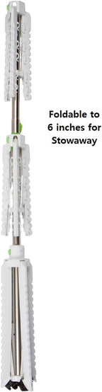 Extra Capacity Garment & Clothes Drying Rack, Adjustable-Height, 120 Pieces of Clothes, Stainless Steel, 4 Caster Wheels