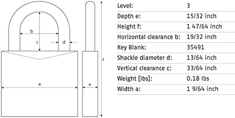 ABUS 55/30 Small Solid Brass Padlock with 2 Keys for School, Gym, Cabinet 1 9/64in (30mm) Wide, Keyed Alike