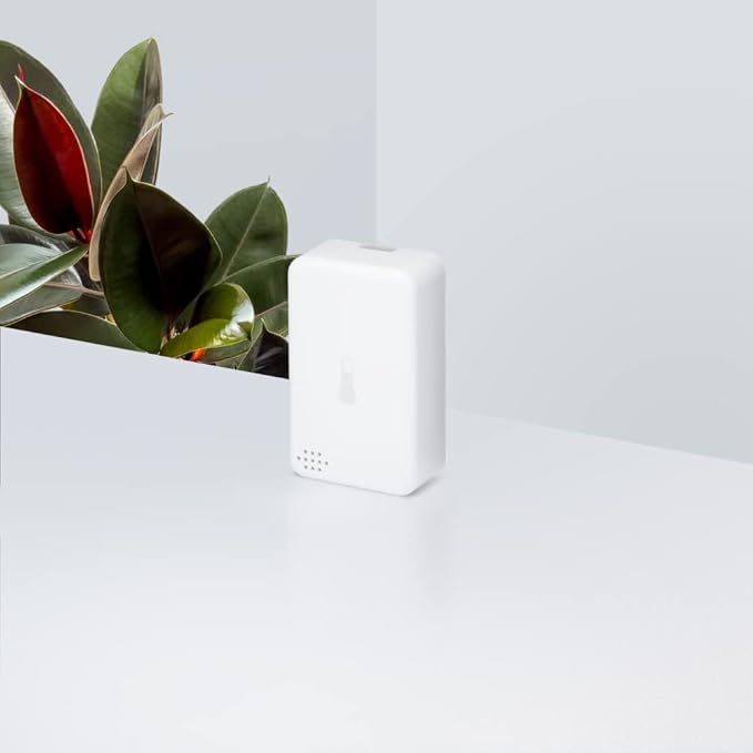 Zigbee Temperature & Humidity Sensor by Ezlo – Monitors Temperature and Humidity Levels Across Your Home – Ideal for Bedrooms, Living Rooms, and Nurseries. Works with Alexa and Zigbee Hubs