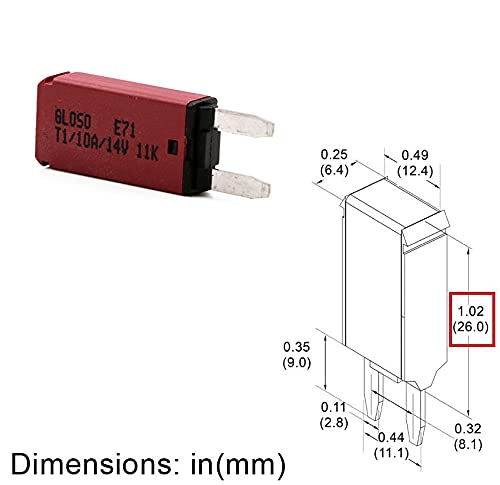 DC 12V Mini Fuse Circuit Breaker Auto Reset Low Profile ATM 5A 10A 15A 20A 25A 30A 6 Pack- UL Certified Automotitve Self Resetting Blade Breakers Fuses E71 for Car and More