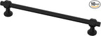 Alzassbg 10 Pack Matt Black Cabinet Pulls, 7-1/2 Inch(192mm) Hole Centers Cabinet Handles Kitchen Hardware Straight Bar for Cabinets and Drawer AL3505MB