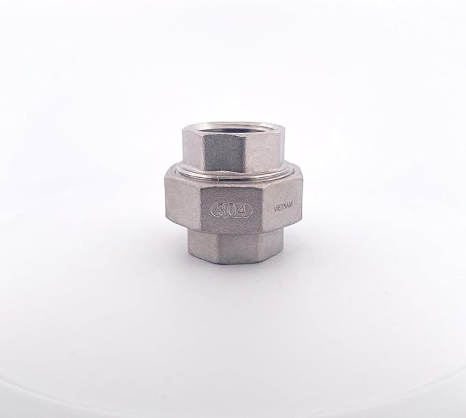 1/2" 316 Stainless Steel Class #150 Threaded Union FNPT x FNPT Pipe Fitting 1/2" inch