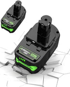 6.0Ah 2Packs for ryobi 18v ONE+ Battery, with ryobi 18v System Cordless Power Tools and Charger, P102 P108 P103 P104 P105 P107 P109 P122