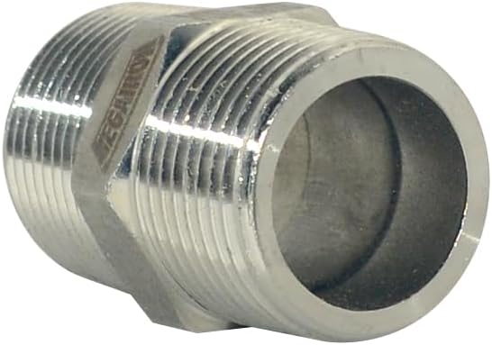 3/4" x 3/4" NPT Male Threaded Hex Nipple,Stainless Steel 304 Quick Coupler Pipe Fitting