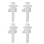 Toilet Seat Screws Replacement Kit Plastic Bolts with Plastic Nuts and Washers Parts Kit for Fixing The Top Toilet Seat (4 pcs)