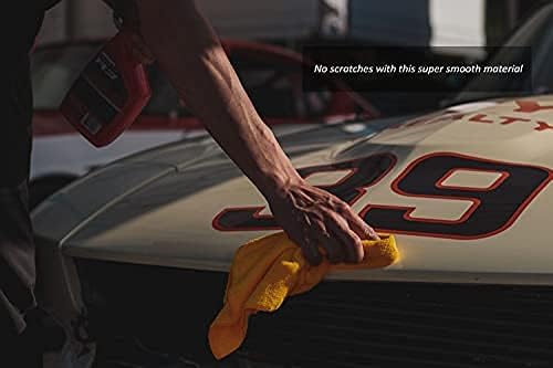 10 Pack Extra Large Original German Shammy Cloths Chamois Towels Absorbent 190g Super Shammy for Pets, Parenting Tool Cleaning for Home and Commercial Use Wholesale Bulk (Orange)