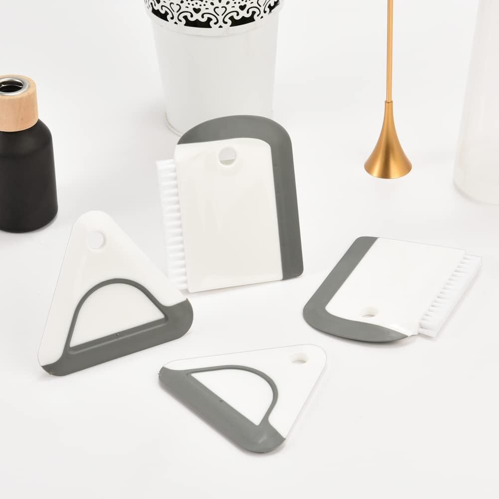 windson 2 Pack Sink Squeegee with Countertop Brush - Pot and Pan Dish Scraper for Kitchen,Bathroom,Mirrors and Car Windows