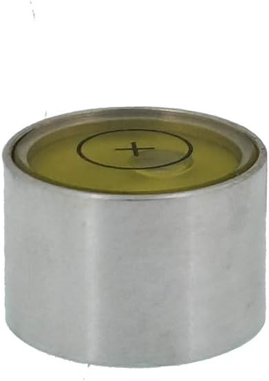 Mini Metal universal horizontal bubble water level balance bubble level round 20x14mm (Silver brown）