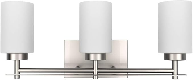 Aipsun Brushed Nickel Bathroom Vanity Light Vintage Bathroom Vanity Lighting Fixtures 3 Lights Industrial Wall Light (Exclude Bulb)