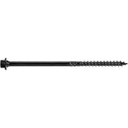 #14 X 5 Heavy Duty Black Timber/Log/Landscaping Wood Screws - Exterior Coated Heavy Duty Screws - ~50 Screw Count - Heavy Duty Black Log Wood Screws