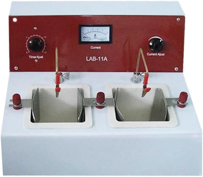 Double Electrolysis Polishing Machine, 800ML, 110V, Dual Groove, Two Water Bath, Dental Casting, Metal, Polisher