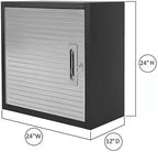 Heavy Duty 8-Piece Steel Garage Cabinet Storage Set with Rolling Workbench, 12 Feet Wide (Graphite)