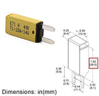 20A 12V Low Profile Automotive Mini Fuse Circuit Breaker ATM Auto Reset E71 - UL Certified Blade Self Resetting Breakers Fuses 20 Amp 12 Volt DC for Car RV Truck Boat Solar - Pack of 3