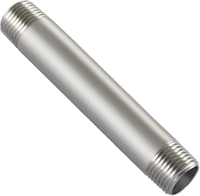 Beduan Stainless Steel Pipe Fitting, 1" NPT x 1" NPT Male Threaded, 12" Length Nipple Cast Pipe