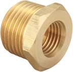 1/2 Inch NPT Male x 1/4 Inch NPT Female Brass Pipe Fitting, Hex Bushing, Reducer Adapter (10 Piece)