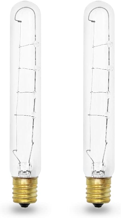 lumenivo 40 Watt 130 Volt T6.5 Refrigerator Light Bulb ー Replaces 40w 120v Freezer Light Bulb Subzero 500 Series Refrigerator Freezer ー Intermediate Base E17 ー Clear Incandescent Bulb ー 2 Pack