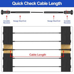 CKE 30 Pack Black Invisible Cable Railing Kit, T316 Stainless Steel Swage Tensioner Terminal for 1/8" Cable Railing System, Invisible Receiver and Stud End Hardware for 2x2 Wood & Metal Post BCR31