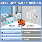 Sliding,Window Locks for Horizontal Sliding Windows,Window Security Lock with Key,Adjustable Aluminum Easv to Install Window Stopper,Window Locks for Up and Down Windows (12 Sets Silver)