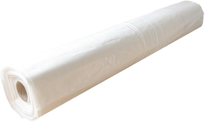 PAD ‘N PROTECT Flame Retardant/Fire Rated 10 Mil Plastic Sheeting 10' x 100', Anti-Static, Greenhouse Plastic, Durable Plastic Sheeting, Passed NFPA 701 Test 1&2 (Printed on The Sheet)(10 Mil)