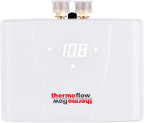 Thermoflow 240V Electric Mini Tankless Water Heater Point of Use On Demand Instant Hot Water Heater for Sinks Wall Mounted, CSA Certified 5.5kW Hard Wired