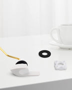 iFealClear Universal Brass Toilet Handle Replacement Kit, Side/Angle Mount Toilet Flush Handle Compatible with Kohler K-GP30324-CP/TOTO/American Standard, Stainless Steel Flapper Chain, White