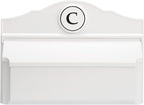 Whitehall Custom Wall Mount Mailbox Package - Mail Box with Monogram, Sand Cast Aluminum, Classic Design White Personalized in Black