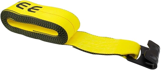 Mytee Products Ratchet Tie-Down Straps with Flat Hooks, 4" x 30' Ratchet Straps Yellow | 16,200 Lbs Breaking Strength | TieDown Ratchet Straps for Flatbed, Truck, Trailers Pickup (4 Pack)