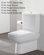 2-Inch Toilet Flush Valves, Dual Flush Valve Toilet Repair Kit Compatible with Two Piece Toilets Top Push Button Valve, 8" Height