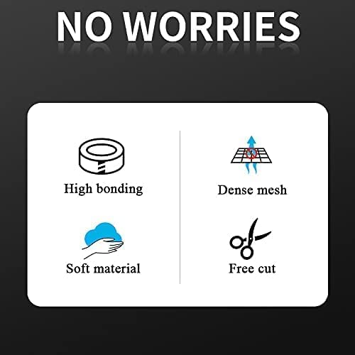 Window Screen Repair Kit 2 in X 16.5FT 3-Layer Strong Adhesive & Waterproof Tape Fiberglass Covering mesh, Repair for Window Screen and Screen Door tears Holes (2 in X 16.5FT)