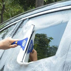 ITTAHO Window Washing Kit with Extension Pole, 10" Squeegee & 11" Microfiber Scrubber Combi with Stainless Steel Pole, Window Cleaner for Car, Sliding Door,Shower Glass Door-Swivel Style-2 Pads