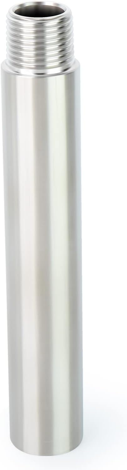 TAISHER 2PCS Stainless Steel Pipe Fittings, 1/4" NPT Male x 1/4" NPT Female Threaded, 6" Length Nipple Cast Pipe