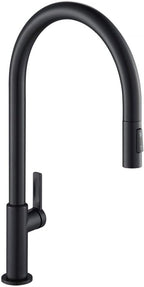 KRAUS Oletto High-Arc Single Handle Pull-Down Kitchen Faucet in Matte Black, KPF-2821MB