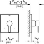 Grohe 19 375 Allure Valve Trim Pressure Balance with Metal Lever Handle - Brushed Cool Sunrise