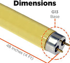 GoodBulb 32-Watt Screen Room Gold Fluorescent Tubes T8 Shape G13 Base Gold Light Color Screening Rooms for Print Pack of 2 Bulbs