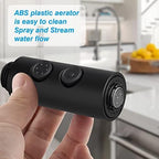 Hibbent Pull Out Sink Sprayer, 2 Function Kitchen Faucet Head, Bathroom Pull Down Spray Head with G1/2 or 13/16 Inch Male Connector, Matte Black