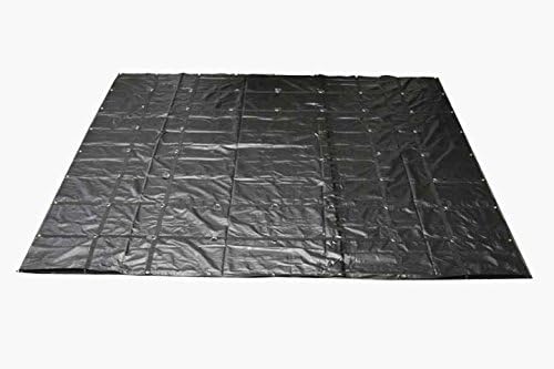 Mytee Products 18' x 27' Black Lumber Tarp for Heavy Duty Truck Cargo - 18 Oz Vinyl Flatbed Tarps with 5' Drop - Waterproof Tarp for Trailers to Protect Cargo from Wind, Rain, Snow and Sun