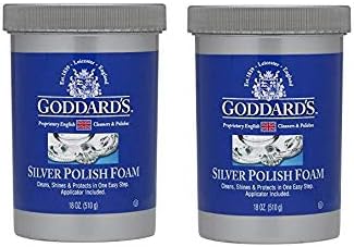 NeschToy Goddard's Silver Polish, 18 oz - Tarnish Remover with Sponge Applicator, Pack of 2