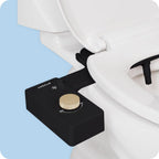 TUSHY Classic 3.0 Bidet | Slim Universal Toilet Seat Attachment. Simple Install <10 Minutes. Non-Electric Self Cleaning Water Sprayer with Adjustable Pressure Nozzle and Angle Control. (Black/Gold)