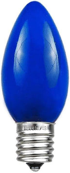 Novelty Lights 500 Case C9 Ceramic Outdoor Christmas Replacement Bulbs, Blue, E17/C9 Intermediate Base, 7 Watt