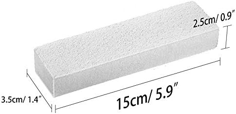 20 Pieces Pumice Stones for Cleaning - Pumice Scouring Pad, Stick Cleaner for Removing Toilet Bowl Ring, Bath, Household, Kitchen, Pool, 5.9 x 1.4 x 0.9 Inch(White)