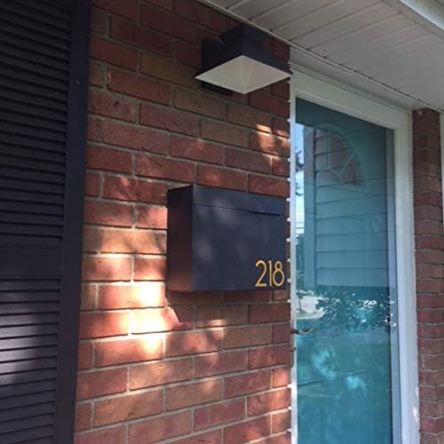 Vsons Modern Design Mailbox, Wall-Mount Mailbox Vsons Design Mitch B (Aluminum Black Powder Coated) (Black)