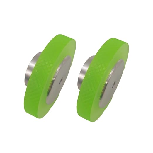2PCS Industrial Encoder Meter Measuring Roller Rubber Wheel Wear-Resistant Non-Slip Polyurethane Synchronizer Wheel for Rotary Encoder (New Perimeter 200mm(Hole Diameter 6mm))