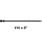 Jake Sales #14 X 5 Heavy Duty Black Timber/Log/Landscaping Wood Screws - Exterior Coated Heavy Duty Screws. 9 x 5 Pound Boxes - ~990 Screws