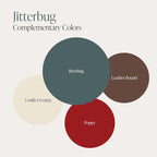 Country Chic All-in-One Chalk Paint for Furniture, Cabinets, Home Decor, Eco-Friendly, Matte Finish, Built-In Primer & Top Coat for Wood, Metal - Jitterbug (Dark Teal) - 4 oz (118 ml)