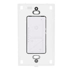 Maxxima 3-Way/Single Pole Digital Dimmer Wall Light Switch - Featuring Brightness Indicator Lights, 600 Watt, LED Compatible, Decorative Screwless White Wall Plate Cover Included