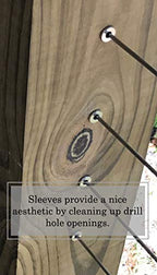 Cable Railing Stainless Steel Protector Sleeves for Wood and Composite Posts for 1/8", 5/32" or 3/16" Cables (Lot of 250)