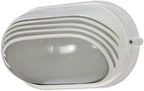 Nuvo Lighting 60/522 Bulkhead 1-Light Oval Hood 60W A19, Semi Gloss White