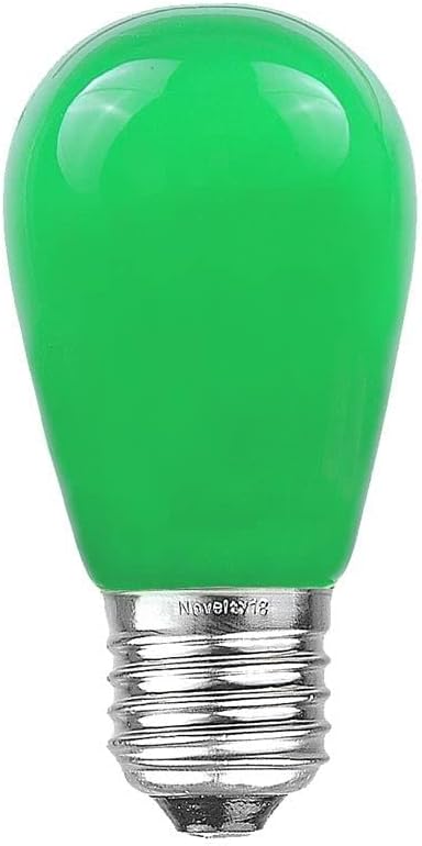 Novelty Lights 25 Pack S14 Outdoor Patio Edison Replacement Bulbs, E27 Medium Base, Ceramic Multi, 11 Watt