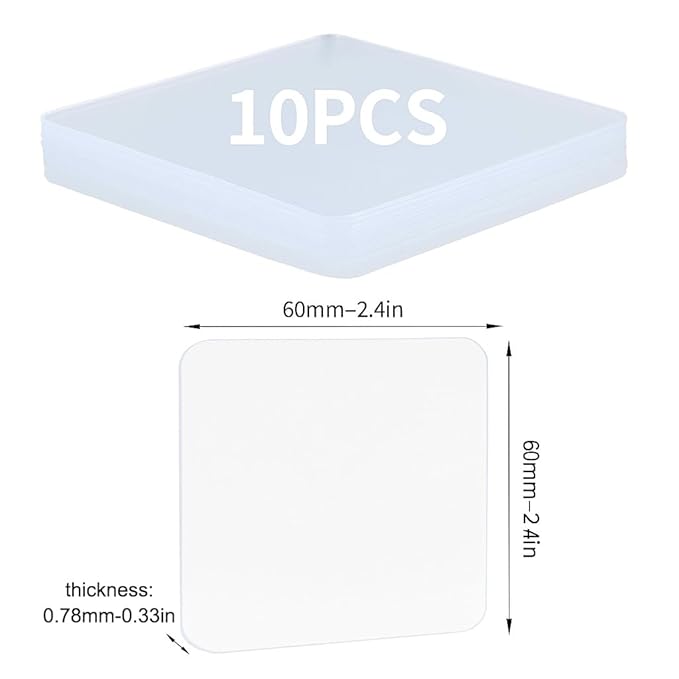 30PCS Premium Double Sided Mounting Squares Clear Tape,Heavy Duty Adhesive Pads for Pictures,Poster Hanging Strips - Strong Sticky Tack,Waterproof Adhesive for Shower,Wall Patch,Sticky Pads