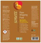 Sonett Organic Floor Cleaner -Protects waxed, oiled and varnished floors with a natural wax film without build-up 17 fl. oz (Pack of 6)